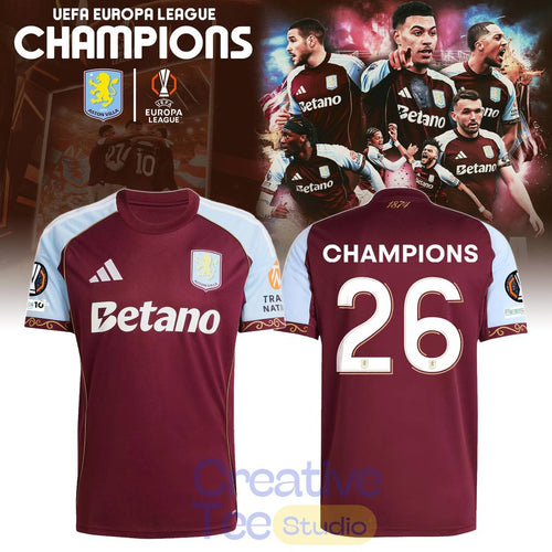 Aston Villa Europa League Champions 2026 Limited Edition Soccer Jersey