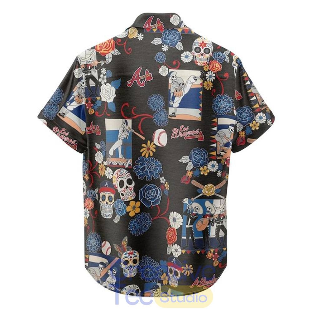 Atlanta Braves Día De Los Muertos 2026 Aloha Shirt