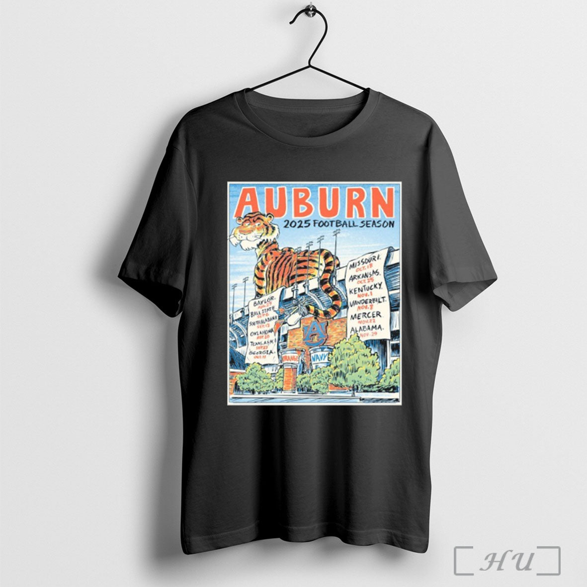 Auburn Tigers 2025 Season List T Shirt