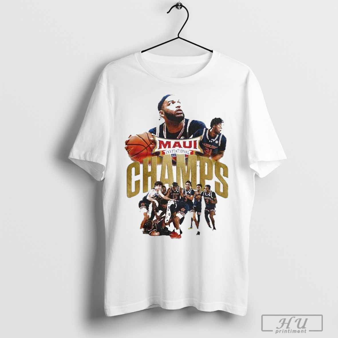 Auburn Tigers Mens Basketball Team Celebration Maui Invitational Championship 2024 Shirt 423106