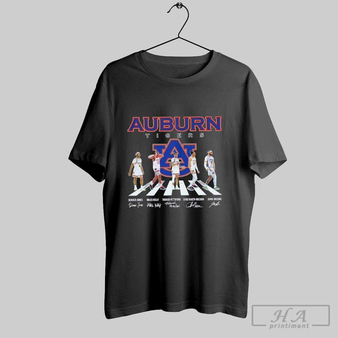 Auburn Tigers Starting Team Walking Road Signatures