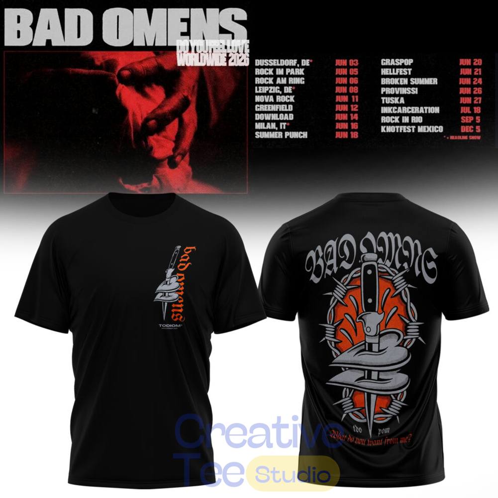 Bad Omens Do You Feel Love Worldwide 2026 Tour T-Shirt