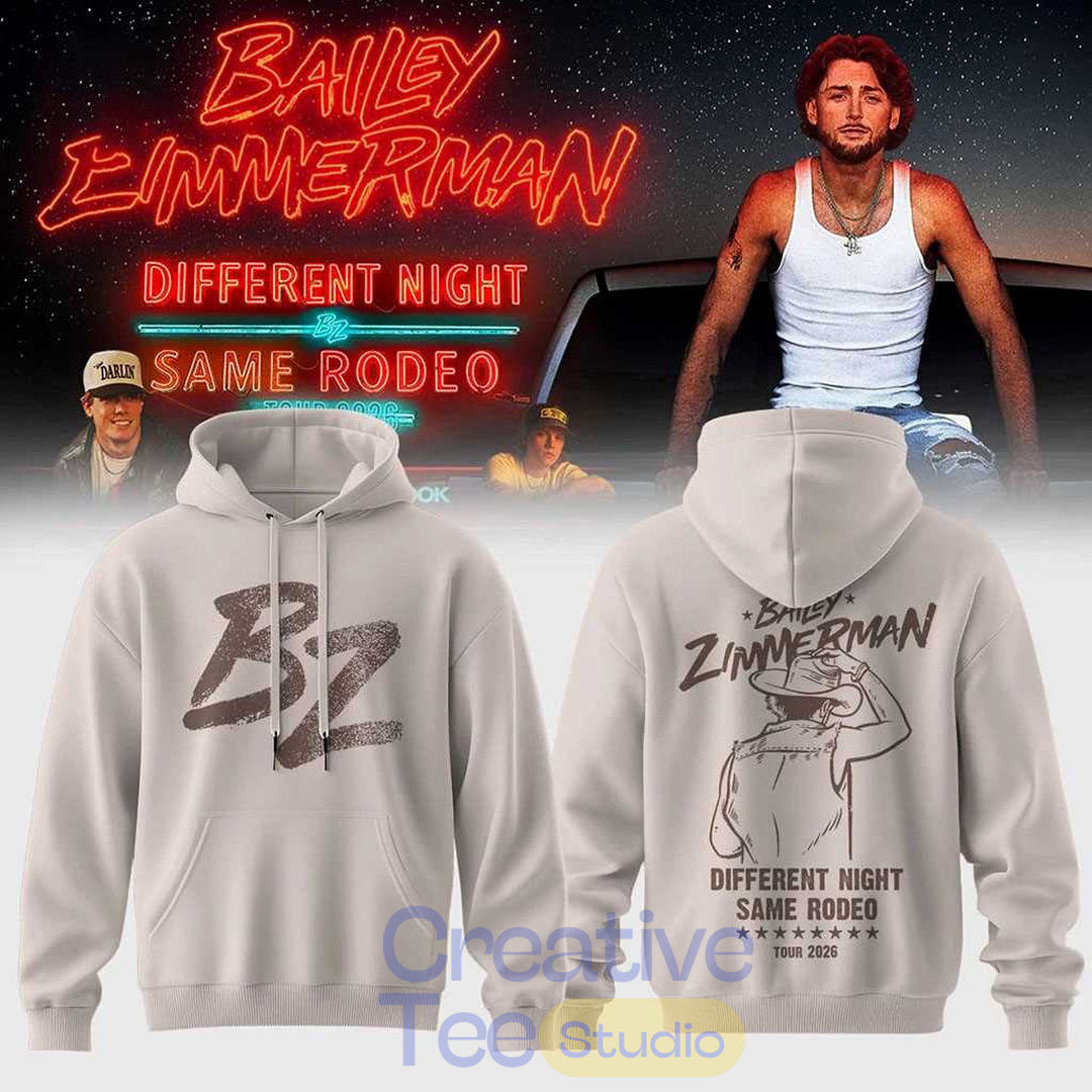 Bailey Zimmerman Different Night Same Rodeo Tour Hoodie