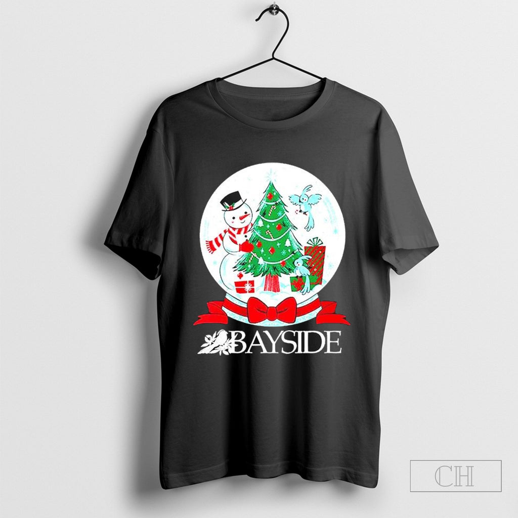 Bayside Snowglobe Black Crewneck