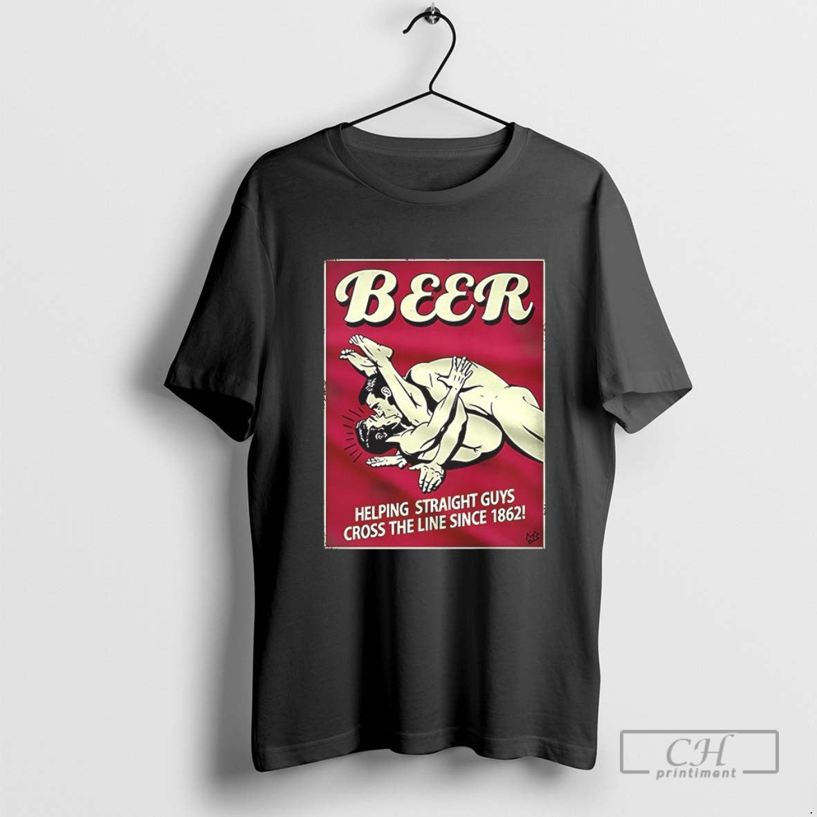 Beer Helping Straight Guys Cross The Line Since 1862 V Neck