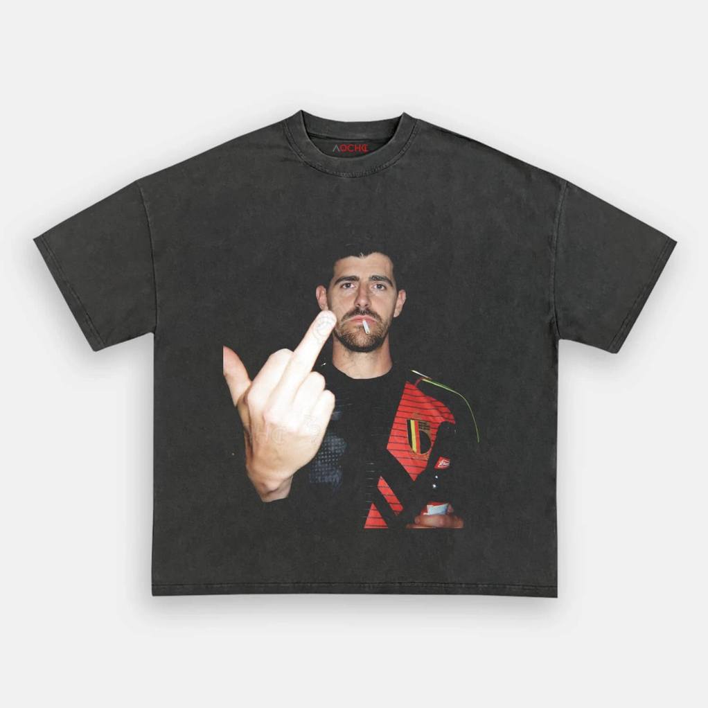 Belgium Football Team Thibaut Courtois Middle Finger Drunk Shirt