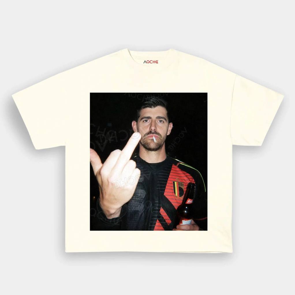 Belgium Football Team Thibaut Courtois Middle Finger Drunk Shirt
