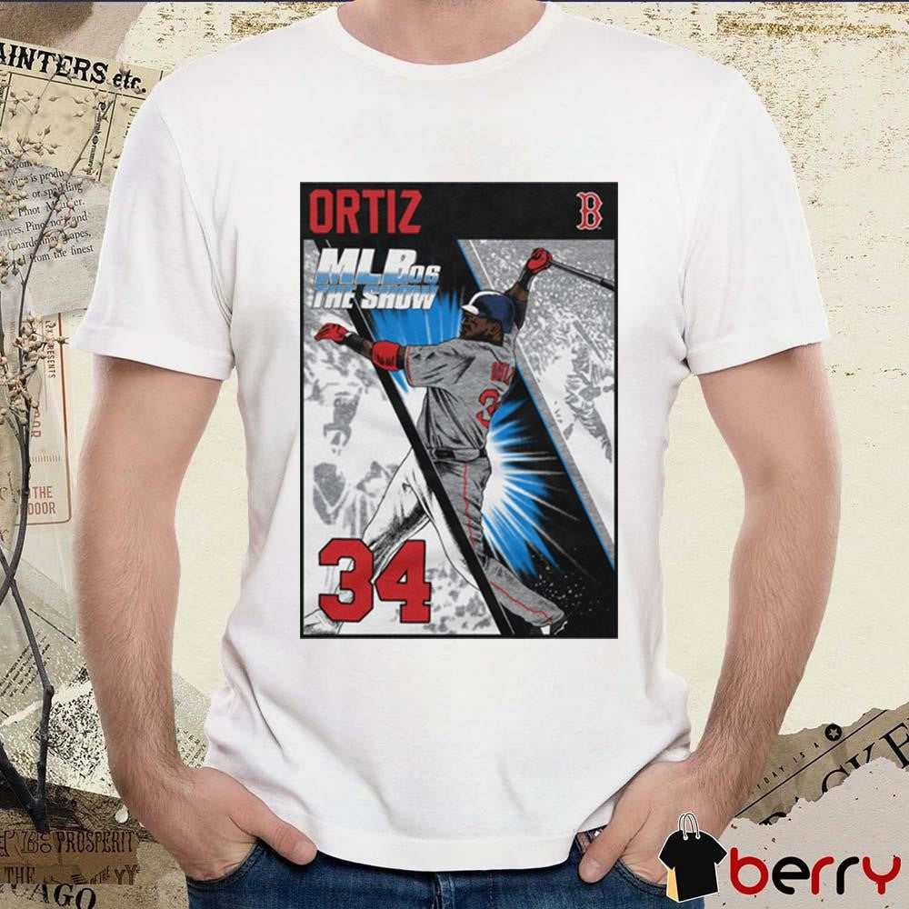 MLB Baseball The Show 06 David Ortiz 34 Boston Red Sox Cover 2025 t-shirt