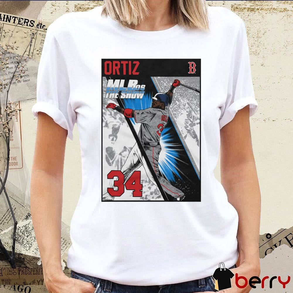 MLB Baseball The Show 06 David Ortiz 34 Boston Red Sox Cover 2025 t-shirt