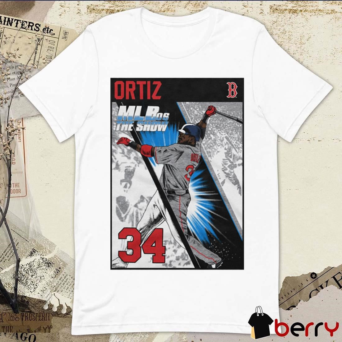 MLB Baseball The Show 06 David Ortiz 34 Boston Red Sox Cover 2025 t-shirt