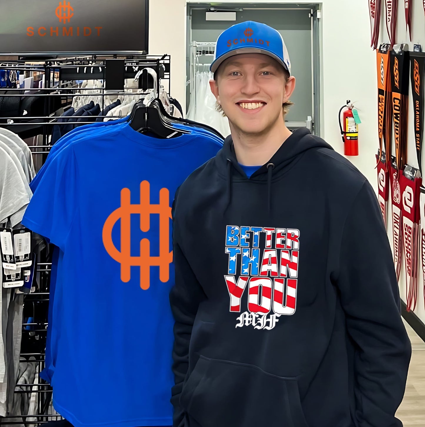 Better than you MJF American flag filler shirt