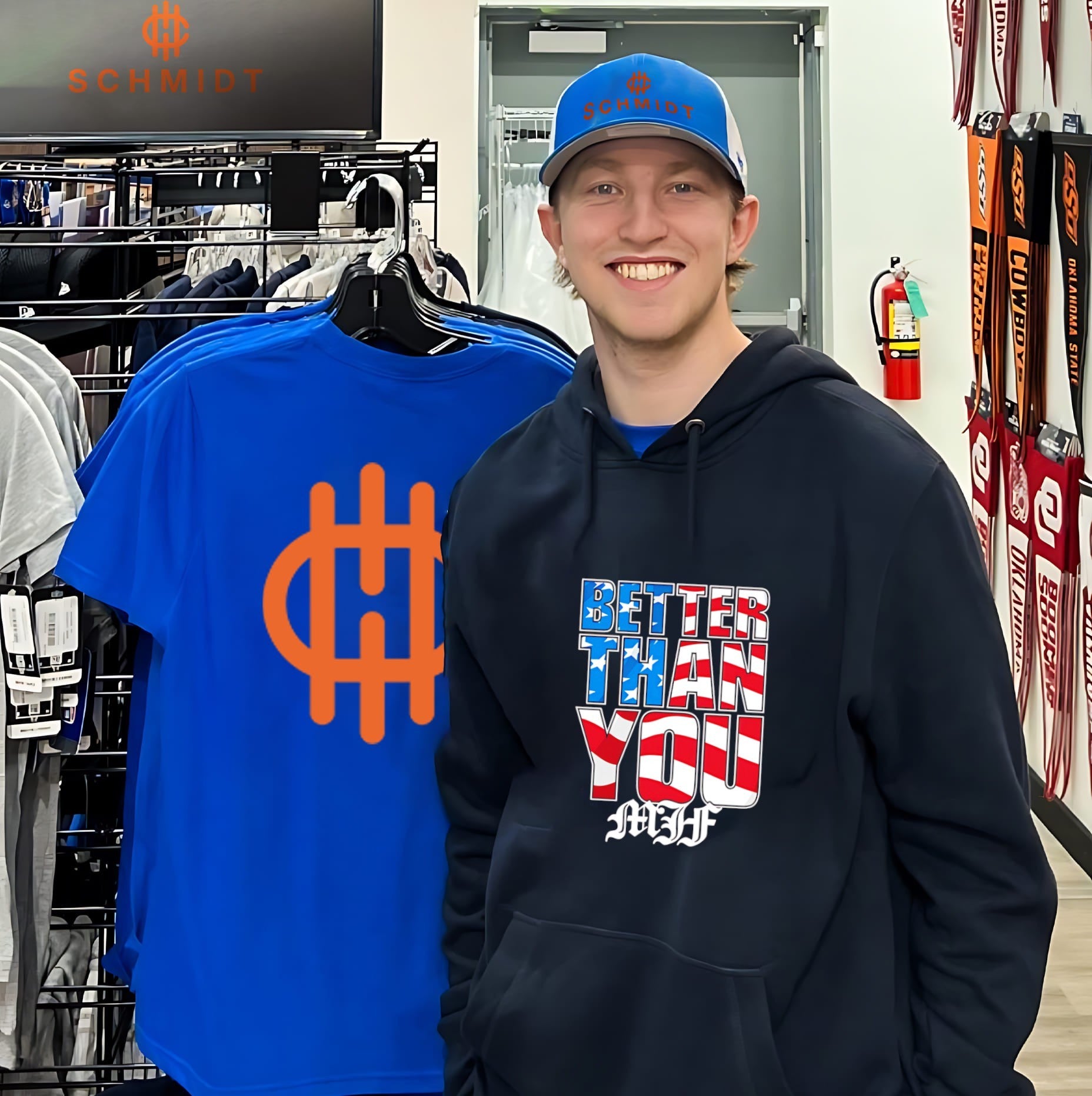 Better than you MJF American flag filler shirt