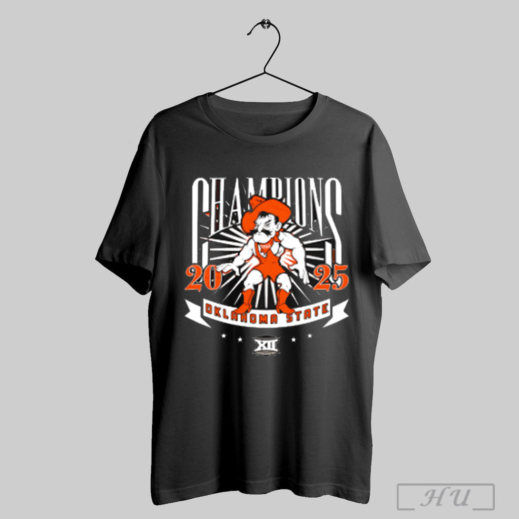 Big 12 Wrestling 2025 Oklahoma State Xii T Shirt