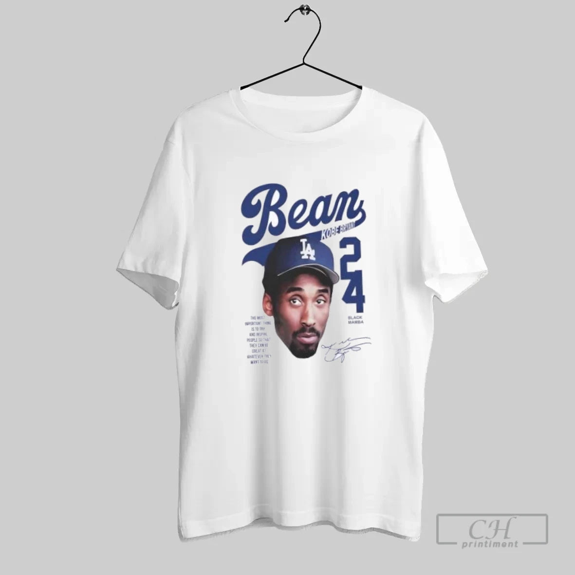 Big Face Kobe Bean Bryant Los Angeles Dodgers 24 Signature