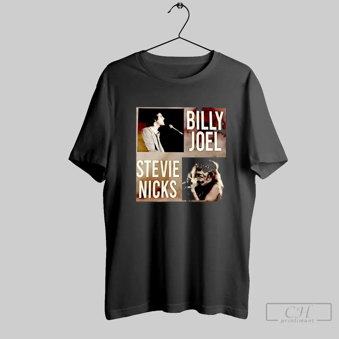 Billy Joel Stevie Nicks Vintage Portrait T Shirt