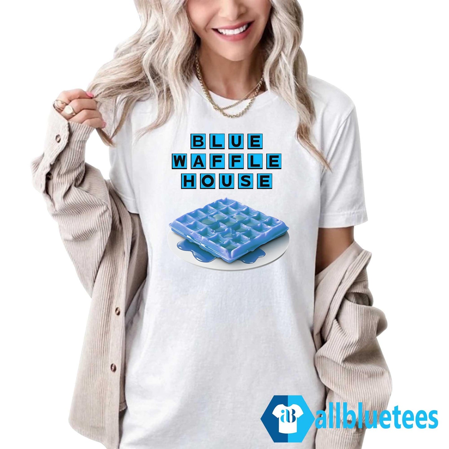 Blue Waffle House Shirt