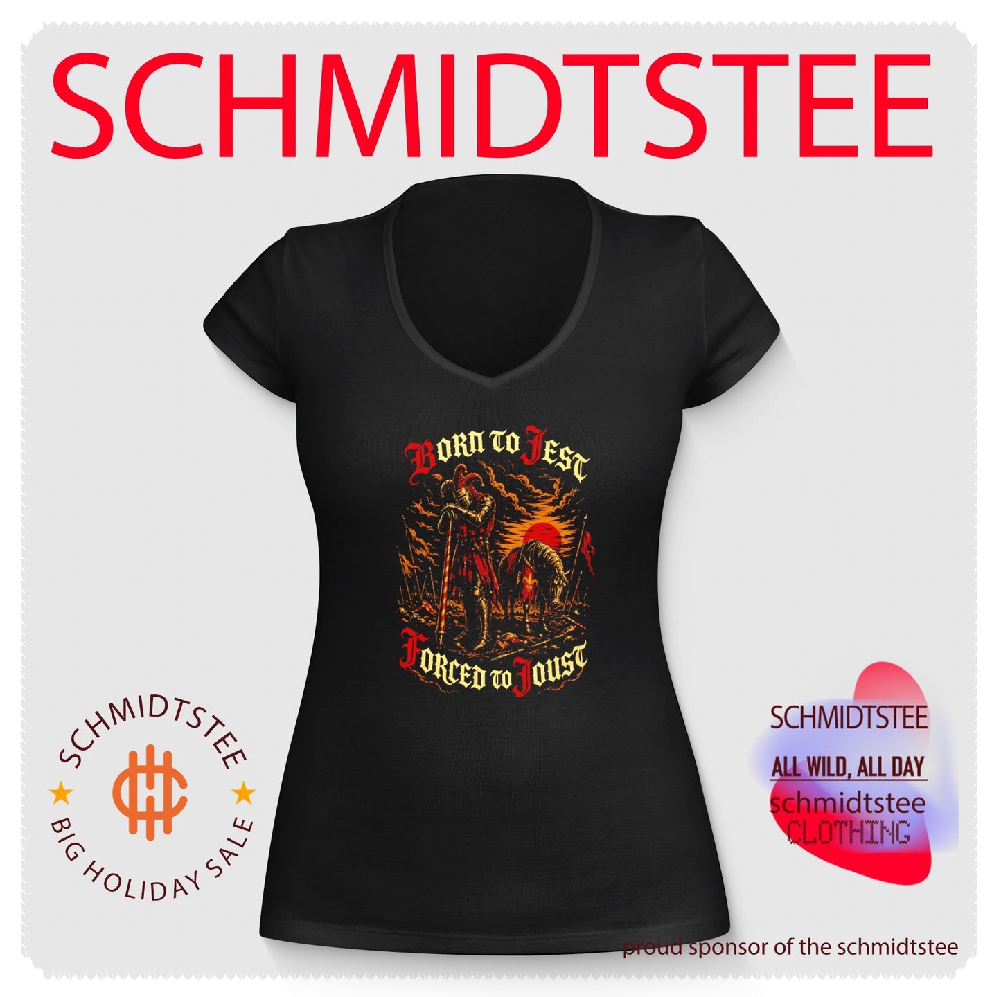 Born to jest forced to joust battle knight clown shirt