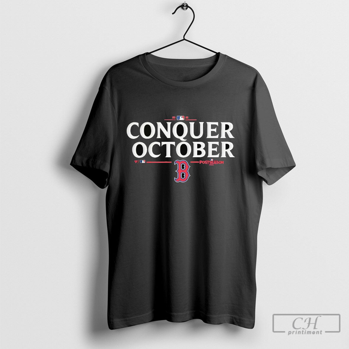 Boston Red Sox Conquer October 2025 Mlb Postseason Shirt Sweater
