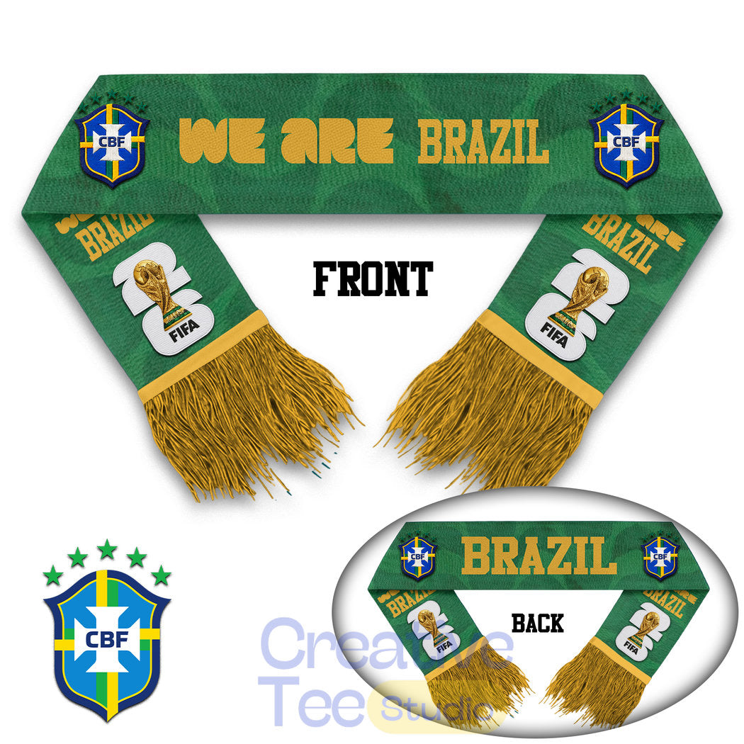 Brazil National Soccer Team WC26 Premium Scarf