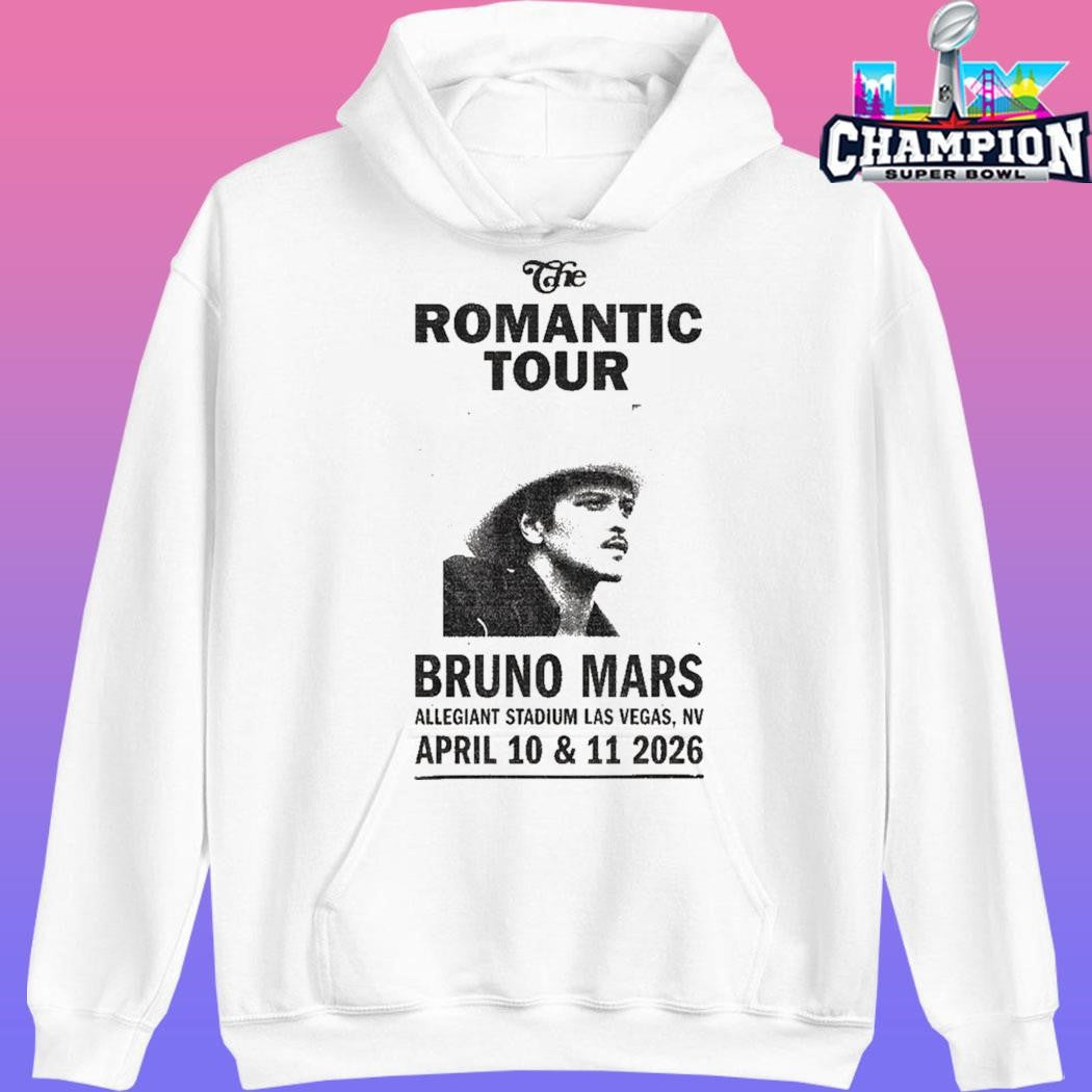 Bruno Mars The Romantic Tour Allegiant Stadium Shirt