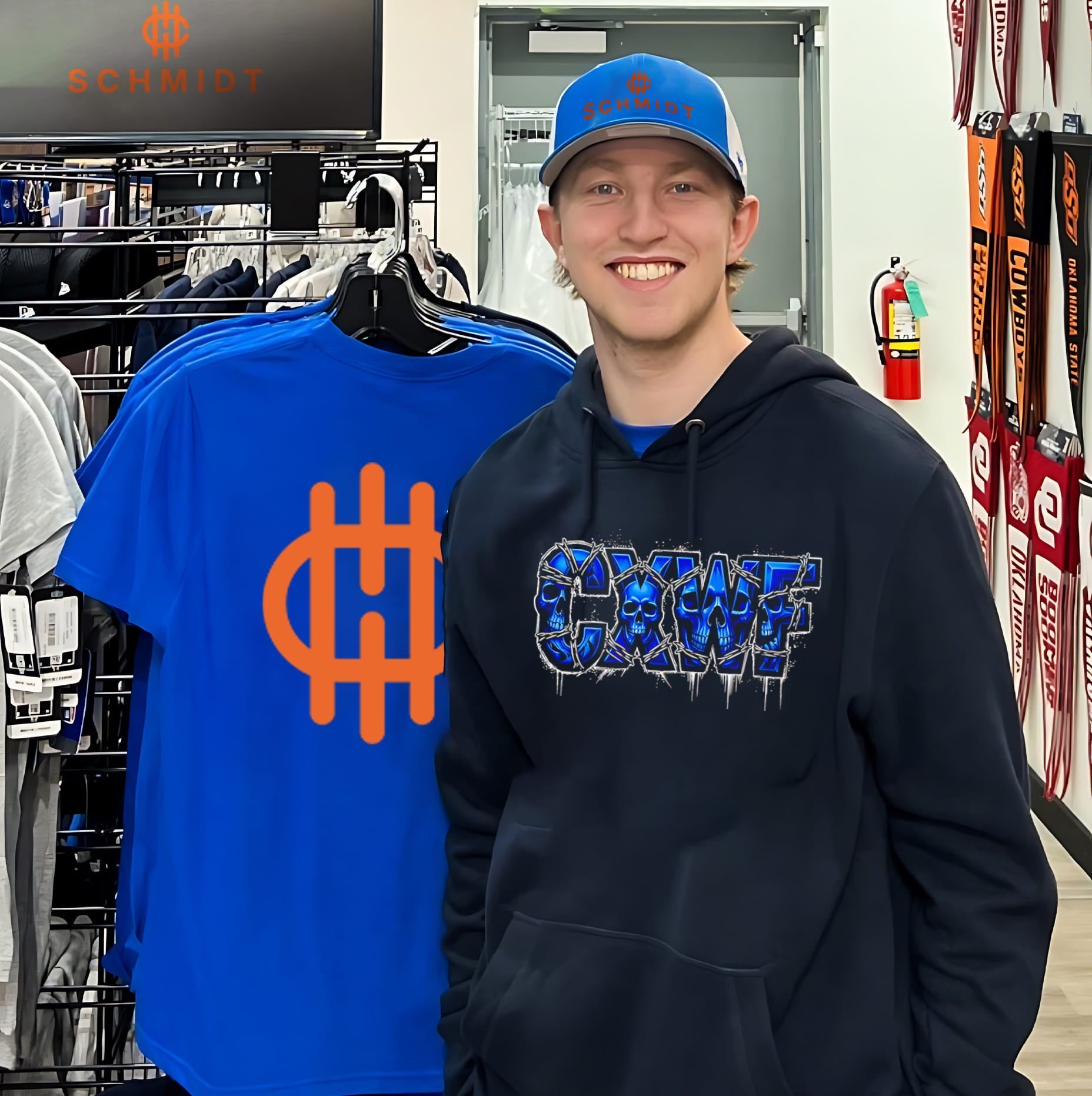 CXWF Blue logo graphic shirt