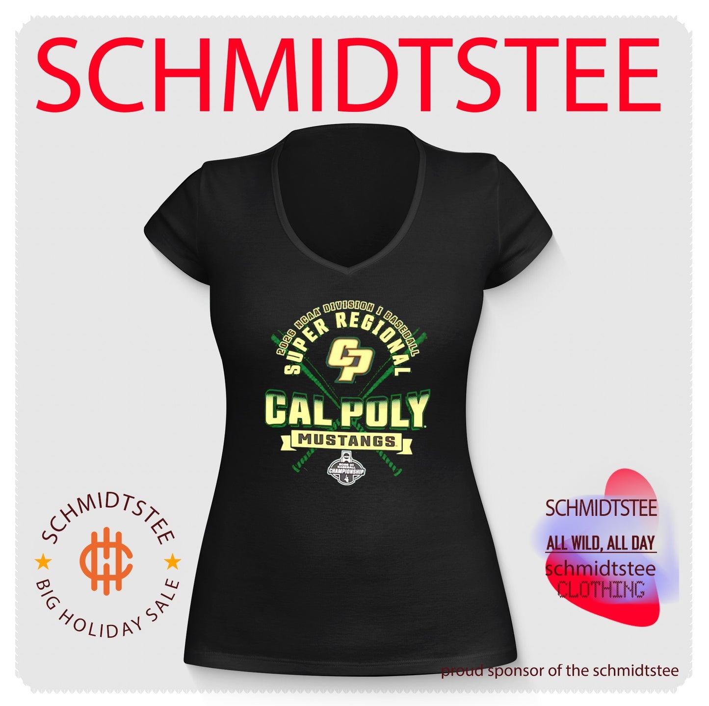 Cal Poly Mustangs 2026 NCAA Division I Baseball Super Regionals shirt