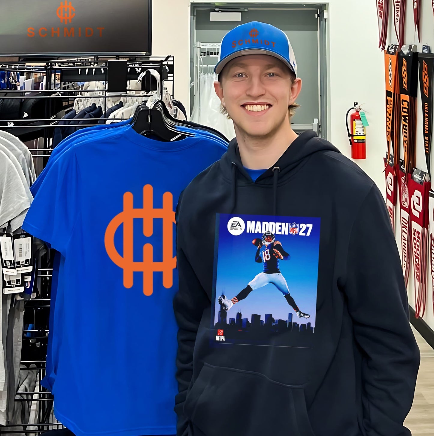 Caleb Williams Chicago Bears NFL Madden 27 skyline poster shirt