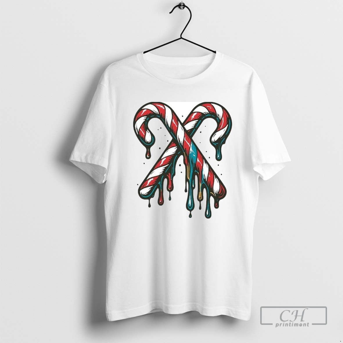 Candy Cane Drip Christmas