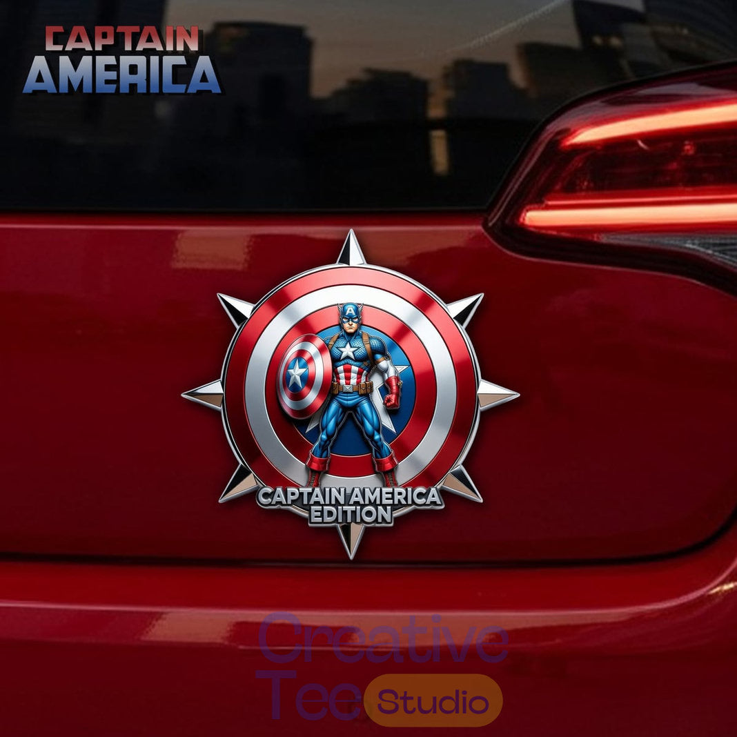 Captain America Car Name Badge