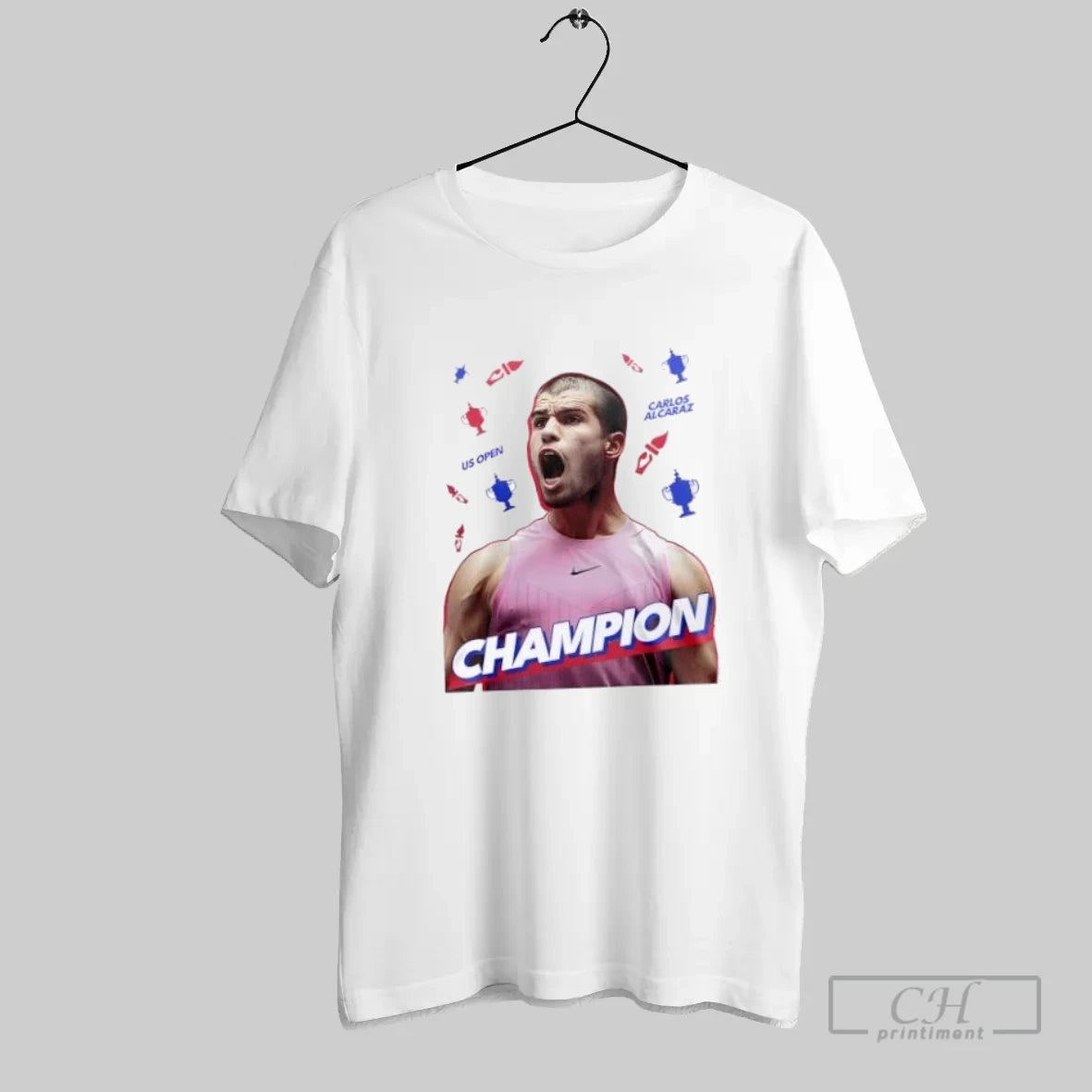 Carlos Alcaraz Champion Us Open Cup 2 Sided