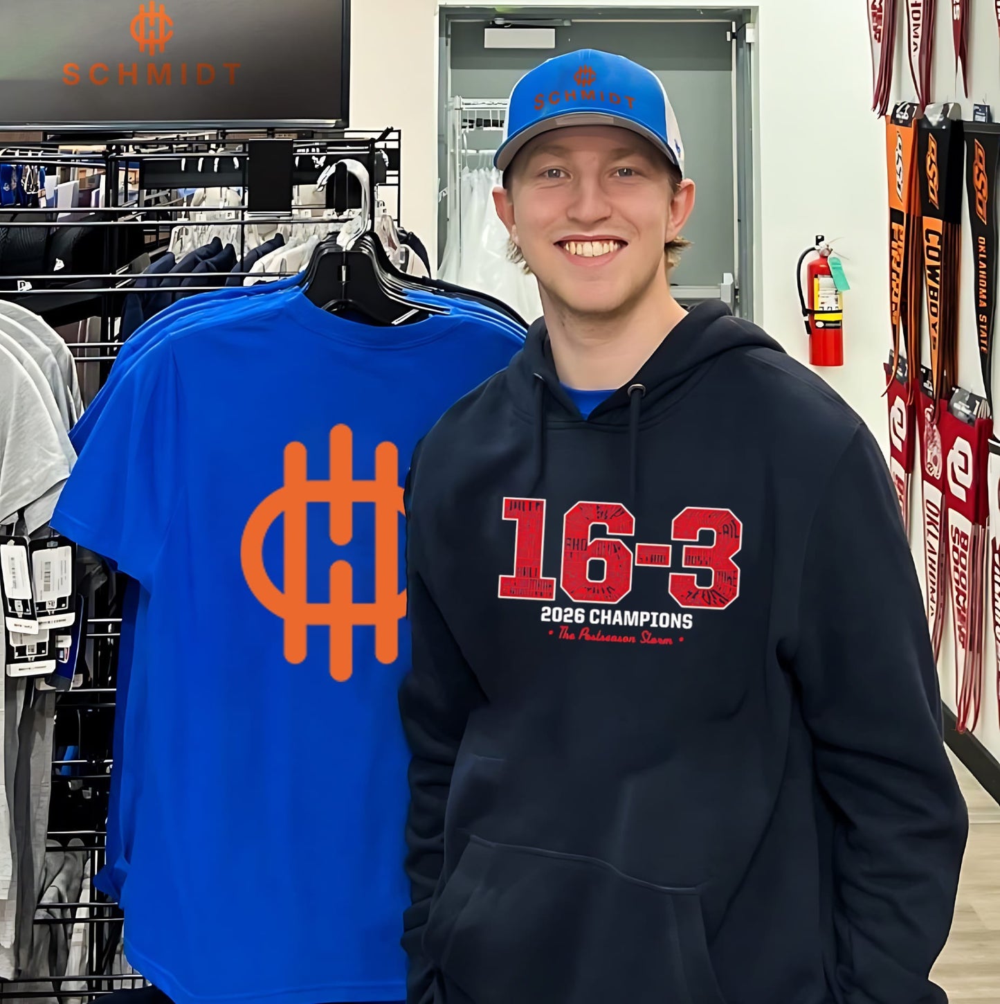 Carolina Hockey 16-3 score 2026 Champions shirt