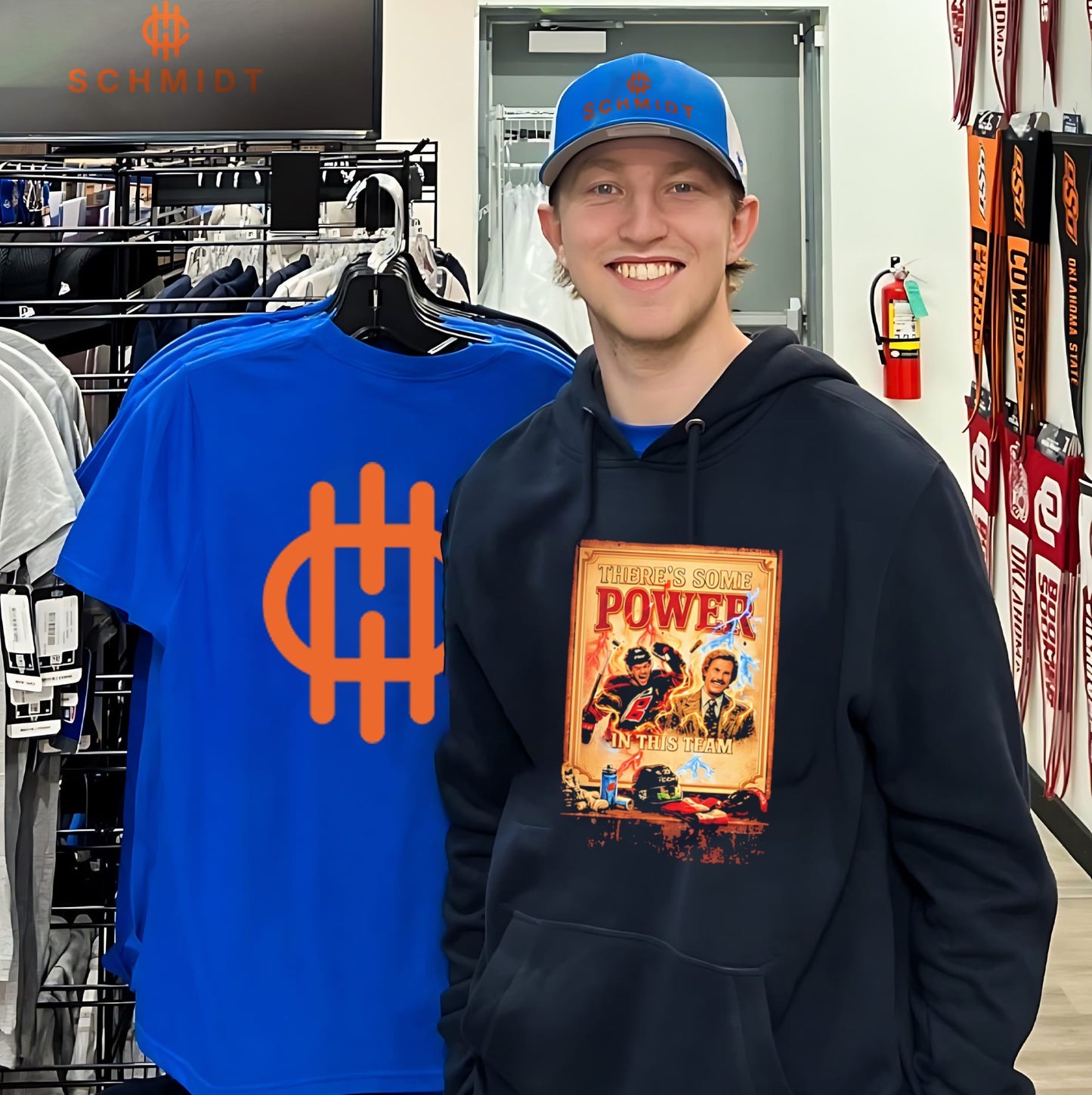 Carolina Hurricanes Logan Stankoven there’s some power in this team shirt