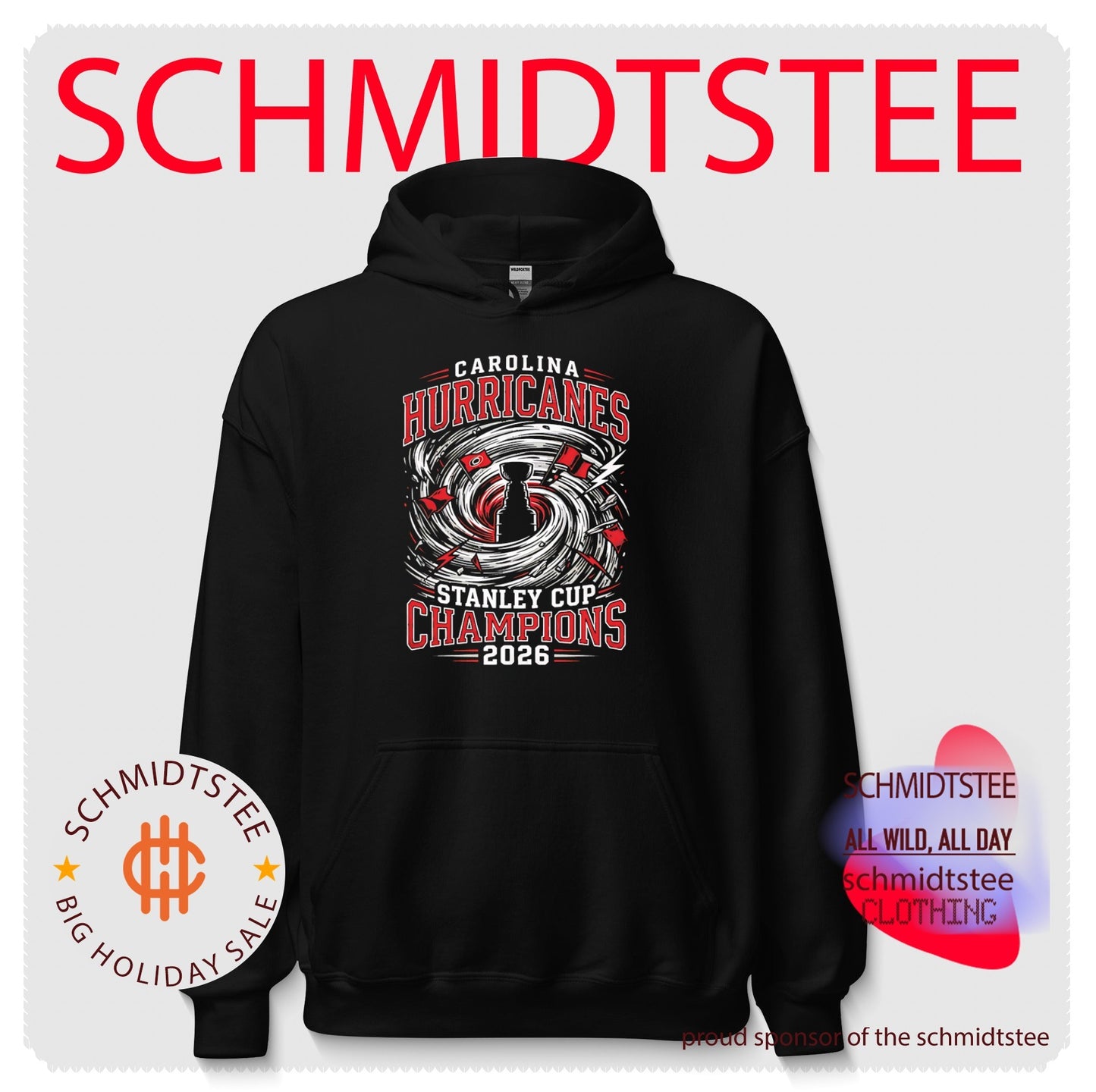 Carolina Hurricanes Stanley Cup Champions 2026 storm illustration shirt