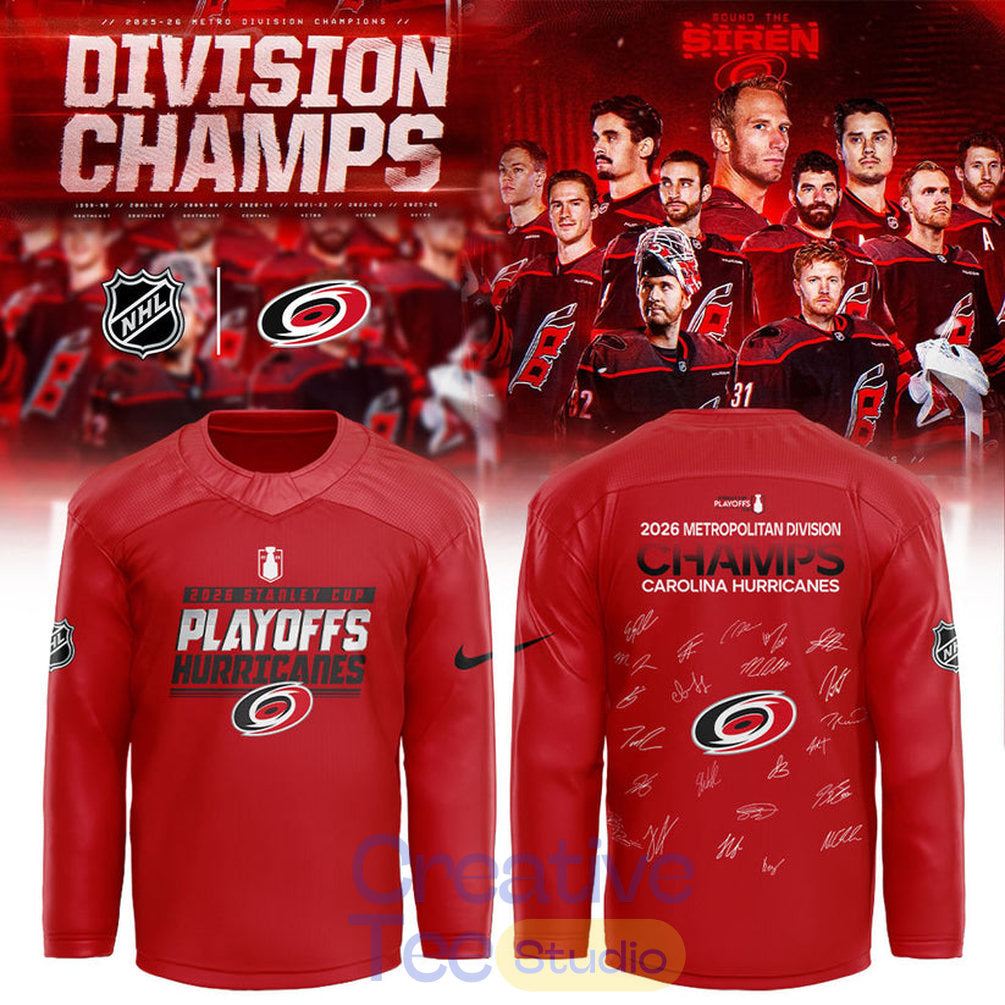 Carolina Hurricanes 2026 Metropolitan Division Champions Hockey Jersey