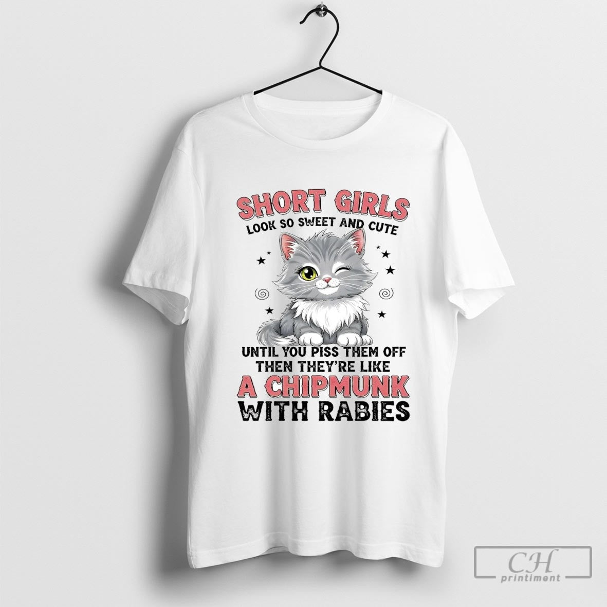 Cat Short Girls Look So Sweet And Cute A Chipmunk With Rabies Shirt Sweater
