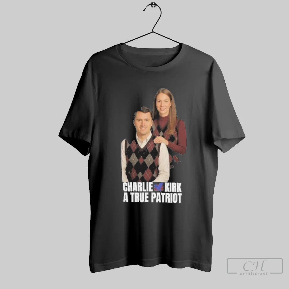 Charlie Kirk And His Wife Erika Lane Frantzve A True Patriot T Shirt