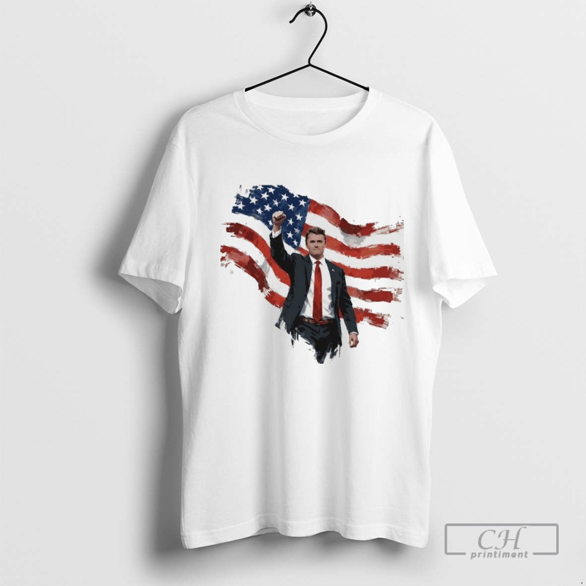 Charlie Kirk Fight American Flag