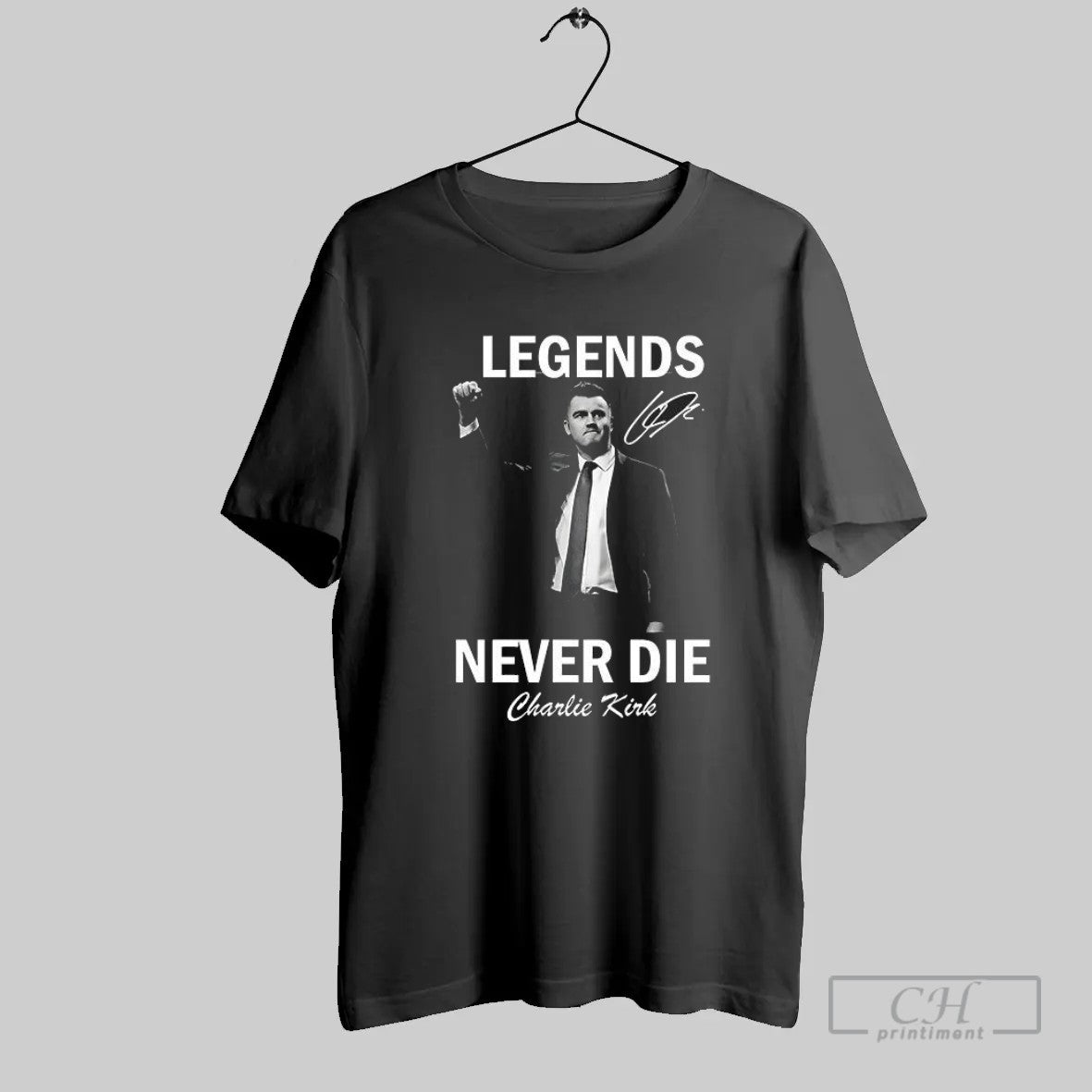 Charlie Kirk Legends Never Die Signature T Shirt