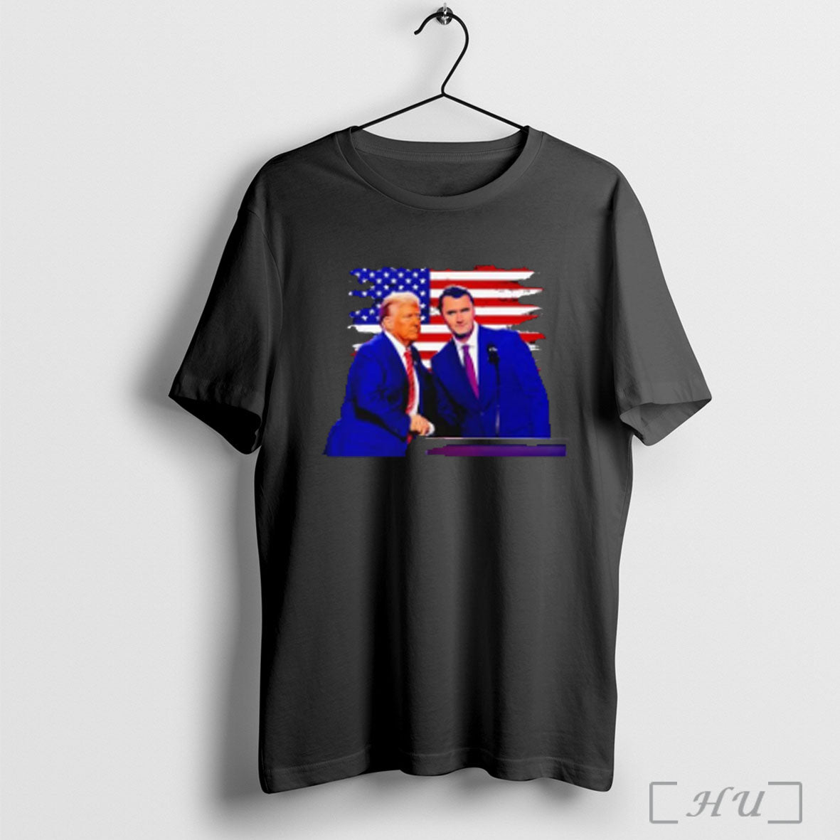 Charlie Kirk Memorial Rip American Flag Trump T Shirt