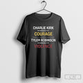 Charlie Kirk Remembered For Courage Tyler Robinson Remembered For Violence Shirt Sweater