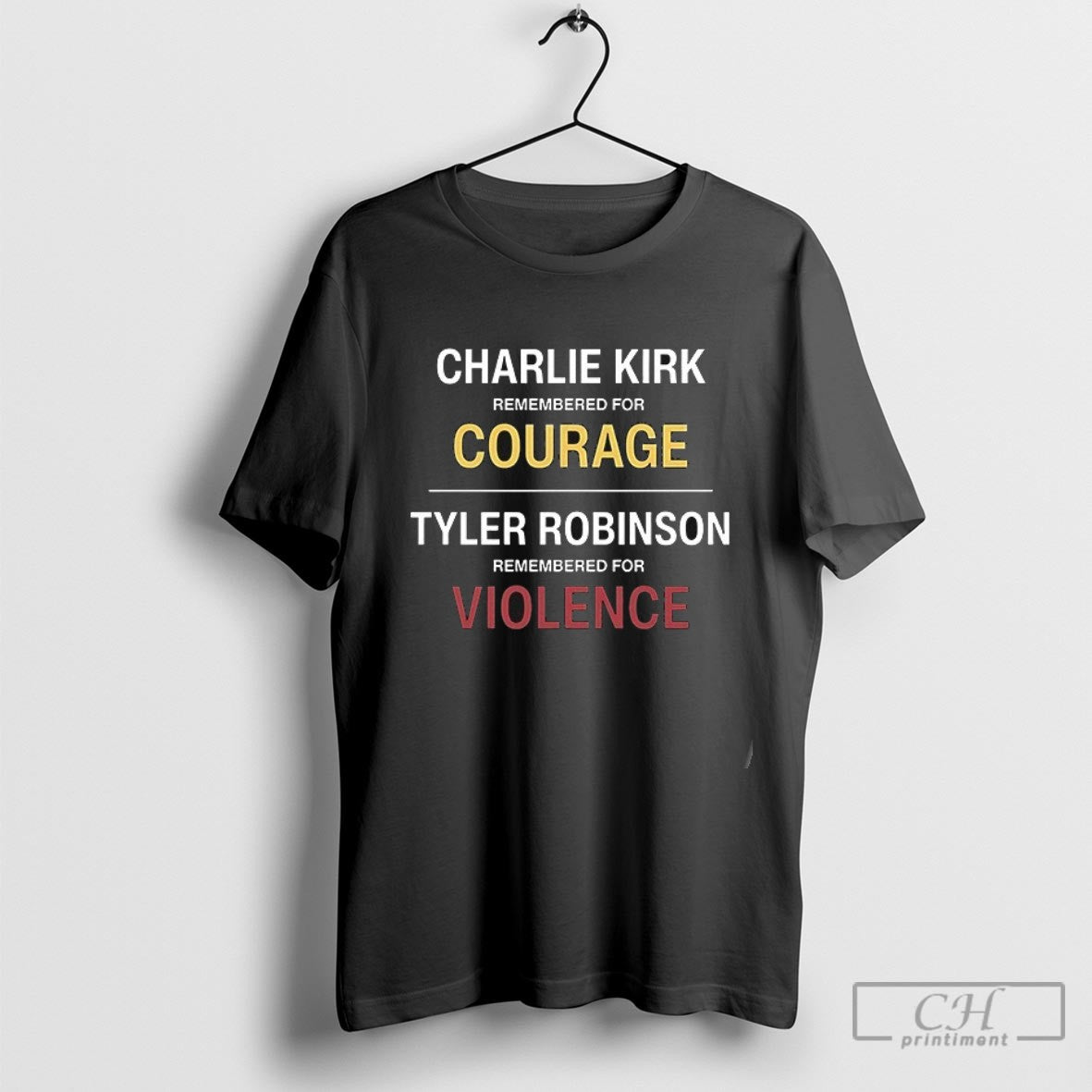 Charlie Kirk Remembered For Courage Tyler Robinson Remembered For Violence Shirt Sweater