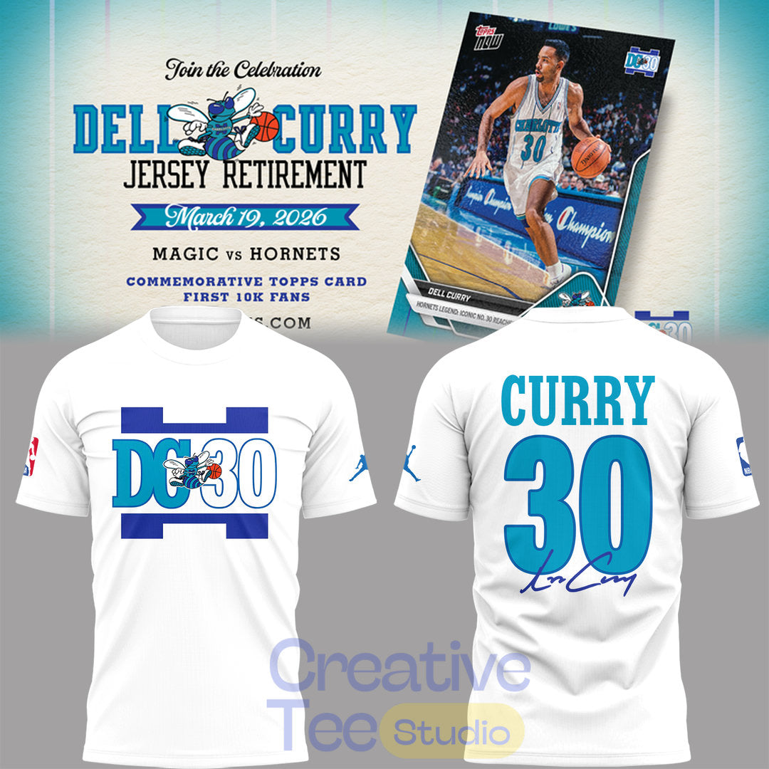Charlotte Hornets Dell Curry 30 T-Shirt