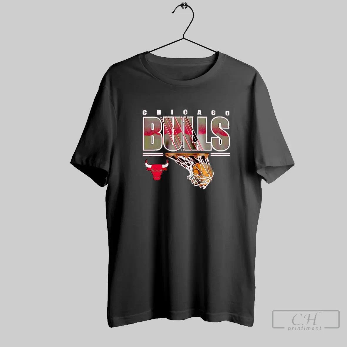 Chicago Bulls Basketball And Mascot Logo T Shirt