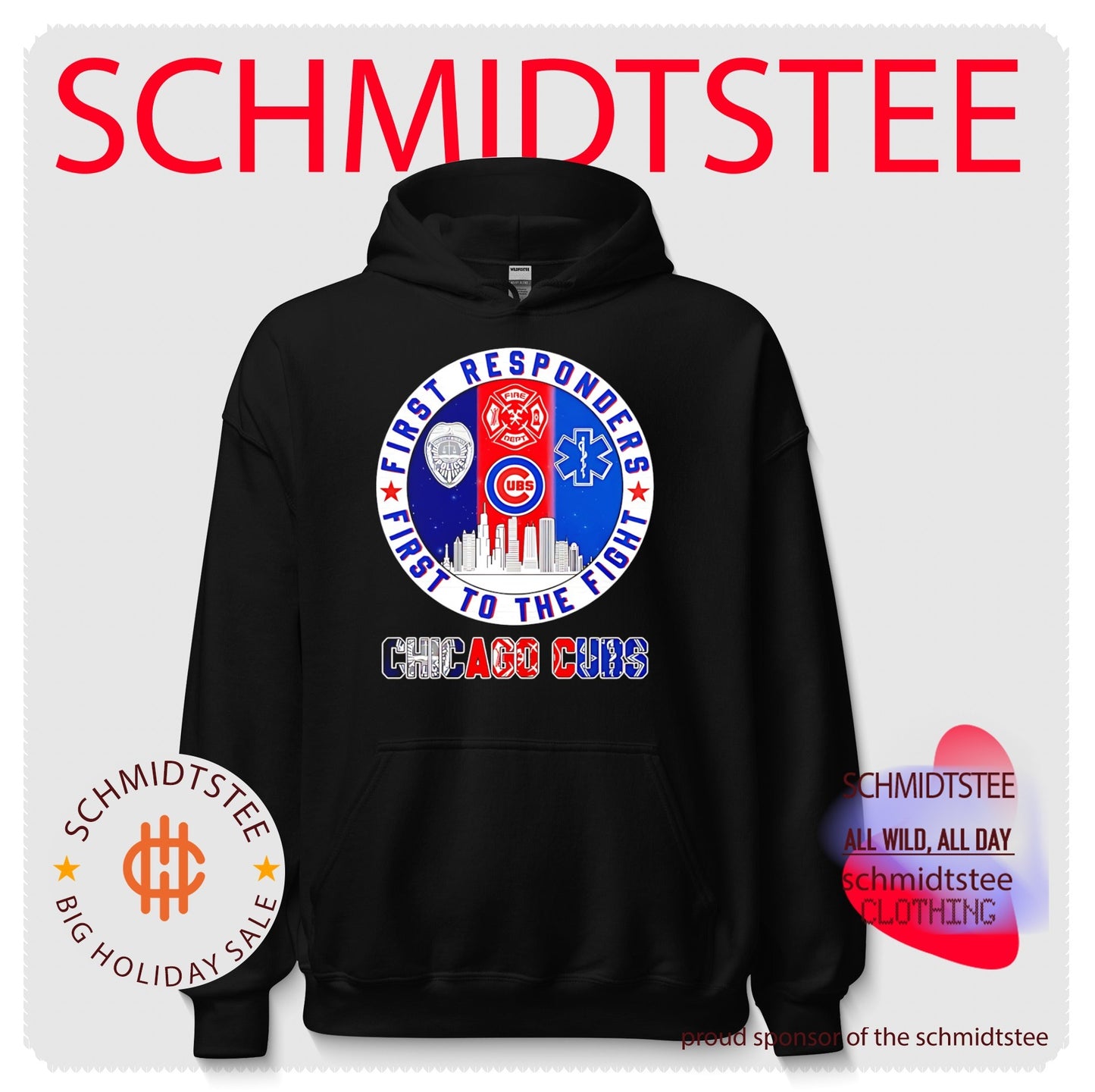 Chicago Cubs first responders first to the fight logo shirt