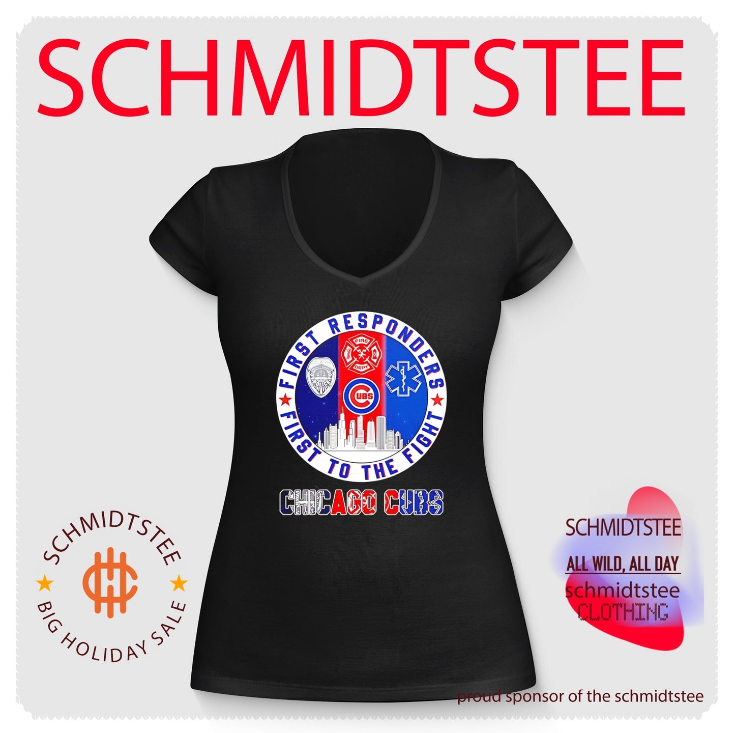 Chicago Cubs first responders first to the fight logo shirt