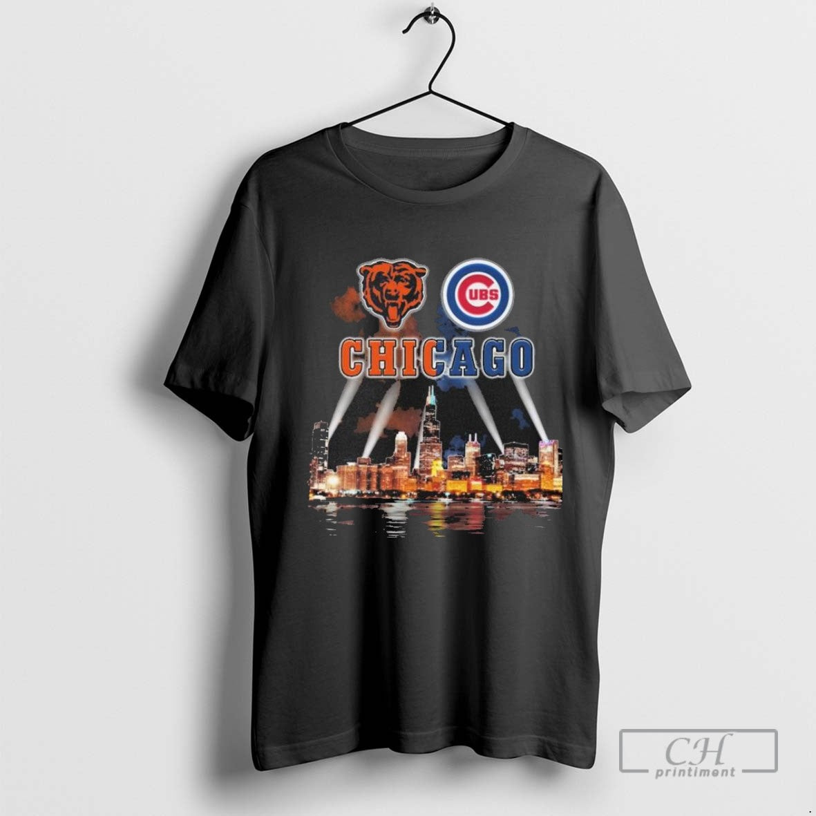 Chicago Sports Bears X Cubs City Skyline T Shirt Sweater