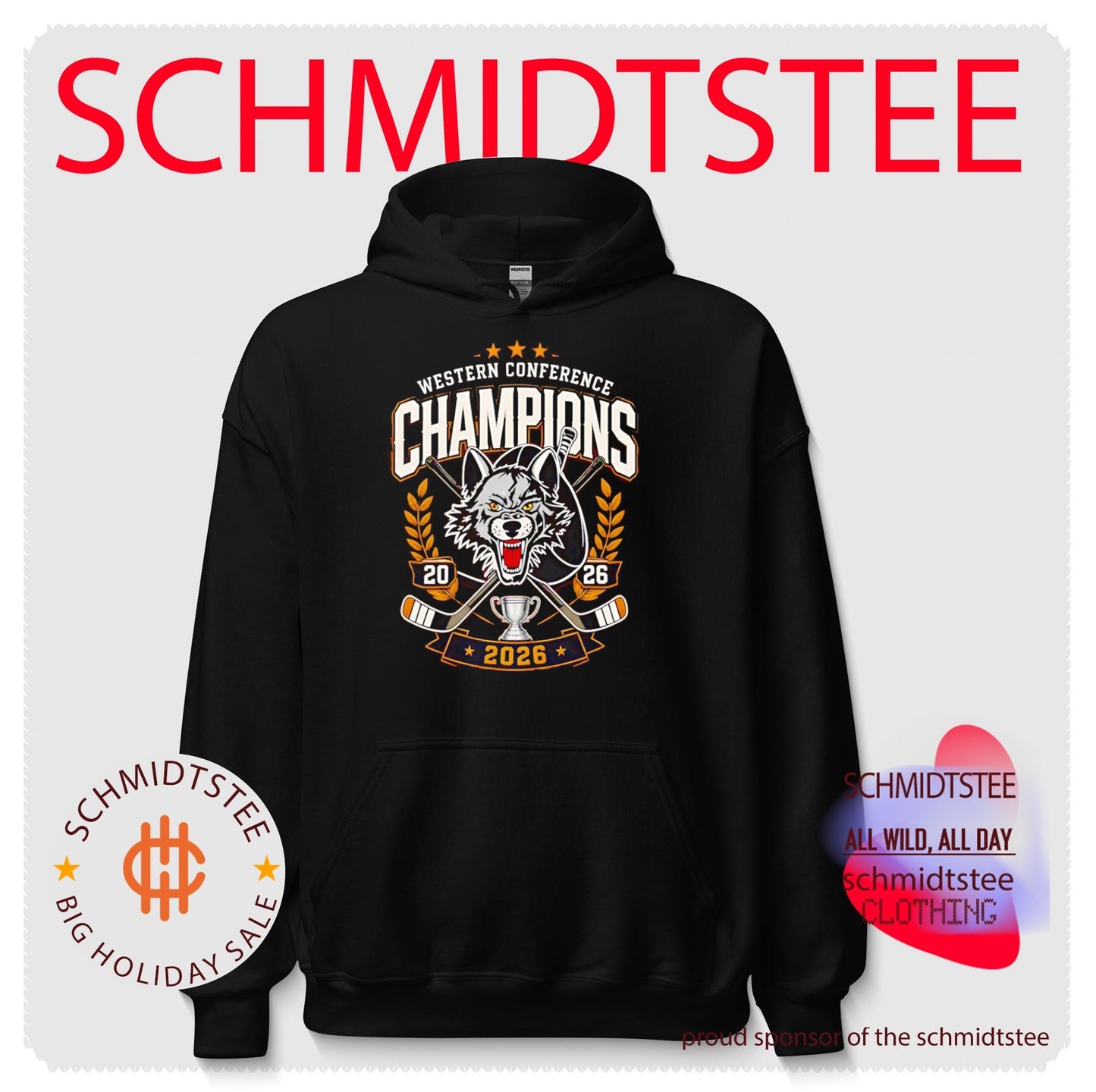 Chicago Wolves Wolf Pack Western Champions 2026 logo shirt