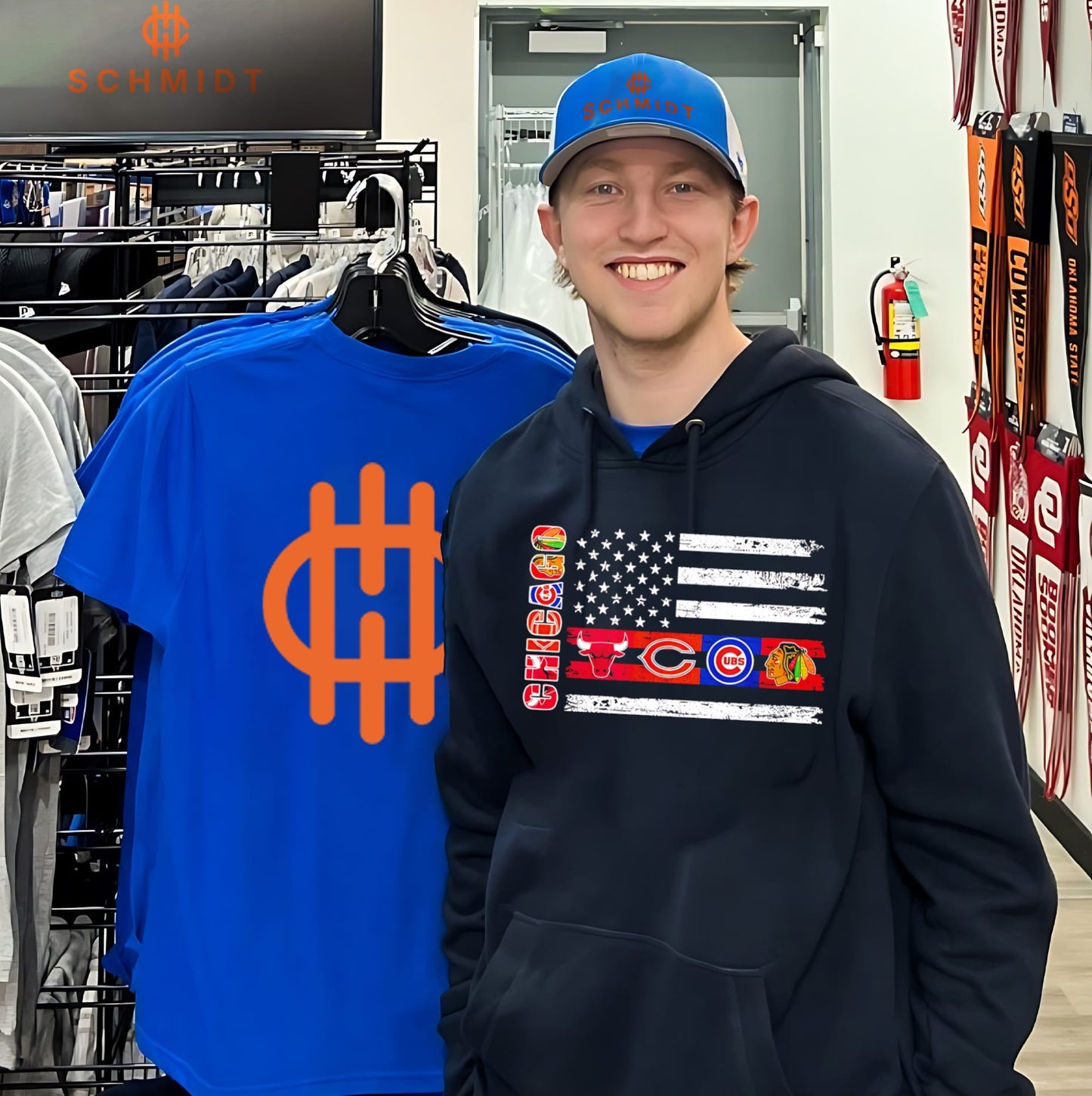 Chicago sports teams logos flag shirt