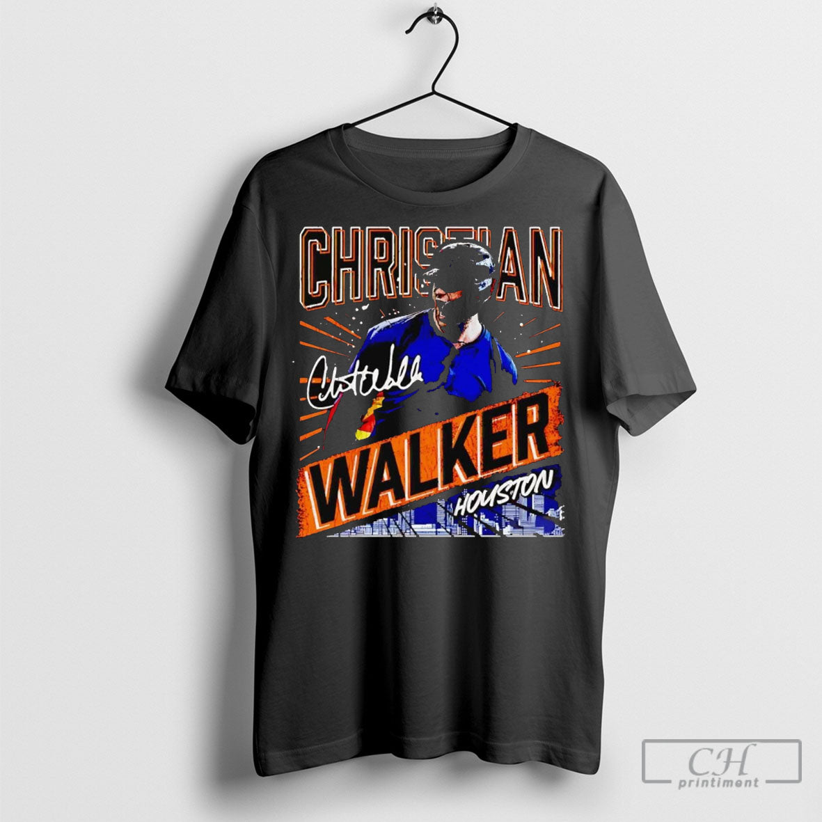 Christian Walker Houston Skyline Shout Signature Shirt Sweater