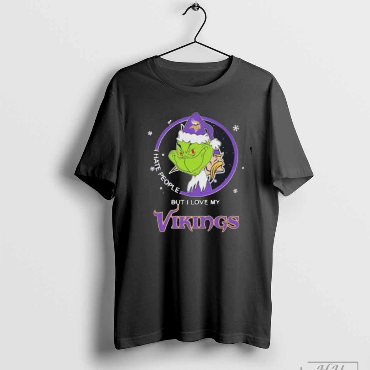 Christmas Grinch X Minnesota Vikings I Hate People But I Love My Vikings
